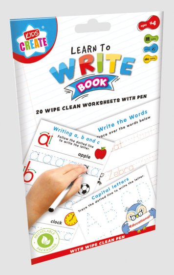 SH09608 BOOK A5 WIPE CLEAN LEARN TO WR