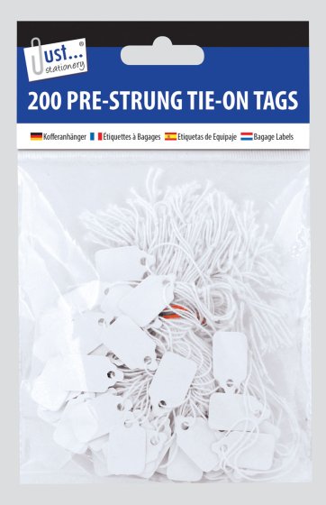 SH00708 STRUNG TAGS 13 X 20MM 200S