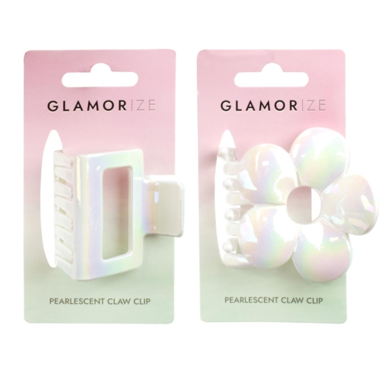 HAIR CLIP PEARLESCENT MEDIUM CLAW 1PK