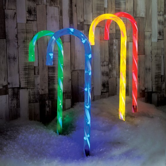 XH4403 LIGHTS CANDY CANES LED STAKES