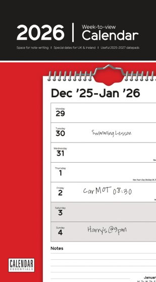 DH0906 CALENDAR ESSENTIAL WTV STUBBY