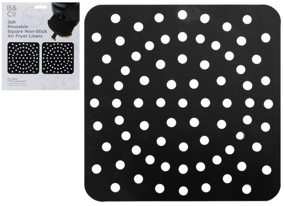 SJ12409 SJ12409 AIR FRYER LINERS REUSABLE SQUARE NONSTICK 20