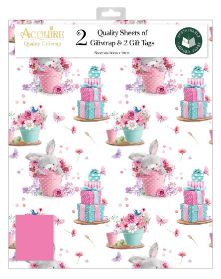  WRAP FLORAL BUNNY 2 SHEET 2 TA