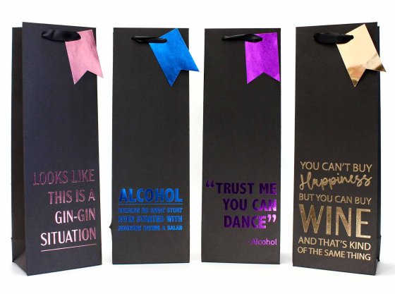 BOTTLE BAG BLACK GREY CS