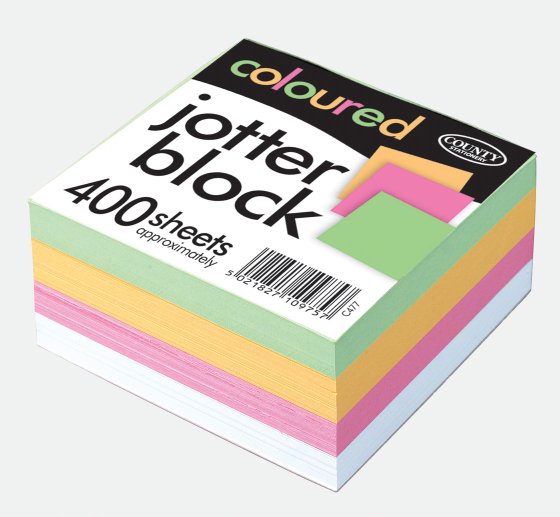 SH02406 JOTTER BLOCK COLOURED 400SH AP