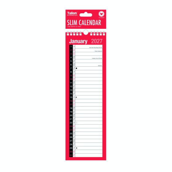DJ0805 2027 CALENDAR RNB SPIRAL SLIM ENDA