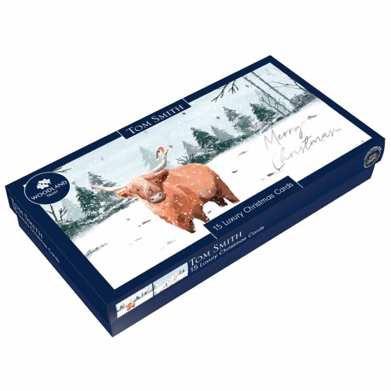 XH0308 CARDS LUX SLIM HIGHLAND COW FS