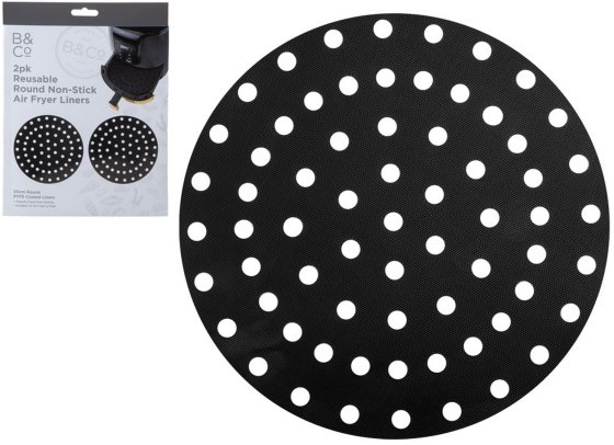 SJ12410 SJ12410 AIR FRYER LINERS REUSABLE ROUND NONSTICK 20C
