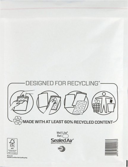 SH00231 PADDED ENVS WHITE 10S F3