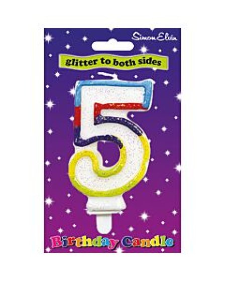 SH12010 CANDLE NUMERAL MULTI 5