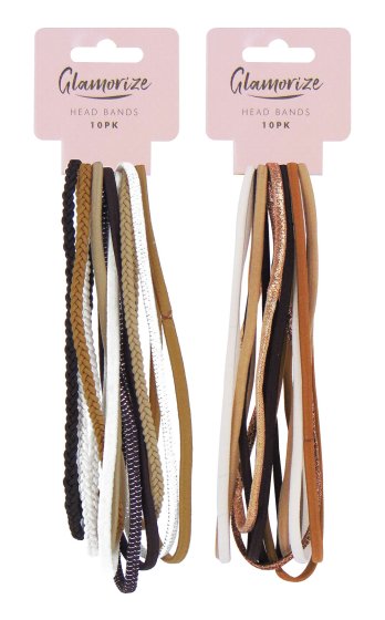 ELASTICATED HEAD BAND 10PK