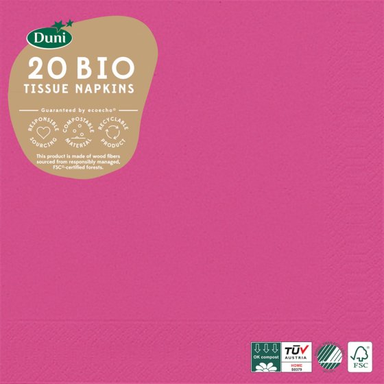 SH11916 33CM NAPKINS FUCHSIA 20S