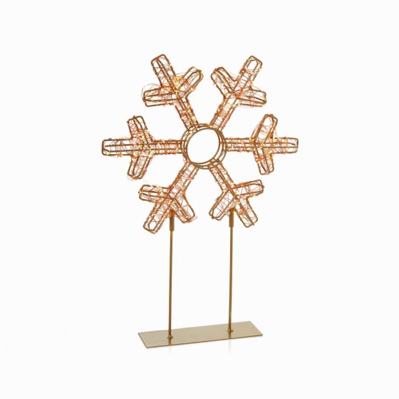 500 TWINKLING GOLD SNOWFLAKE 45CM