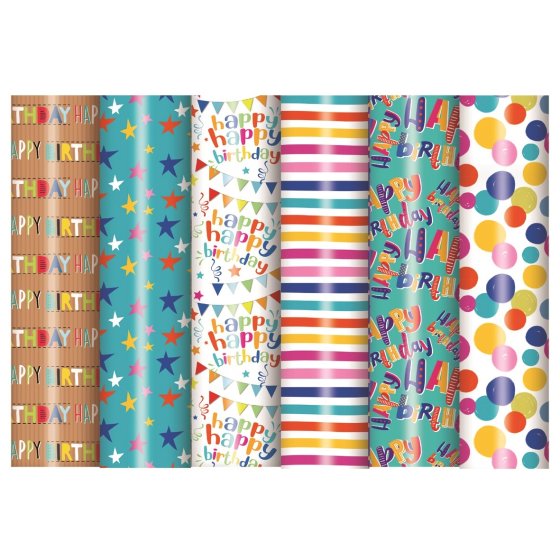 SH13806 WRAP 3M BRIGHT BIRTHDAY MIX  R