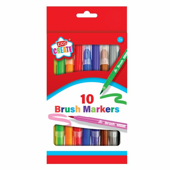 SH08111 BRUSH MARKERS KIDS CREATE 10S