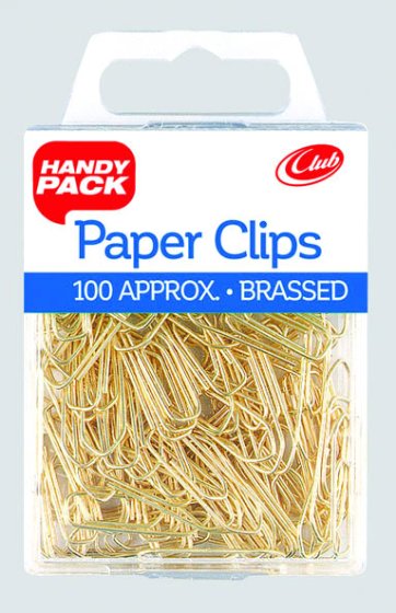 SH04803 PAPER CLIPS BRASS HANDY PK