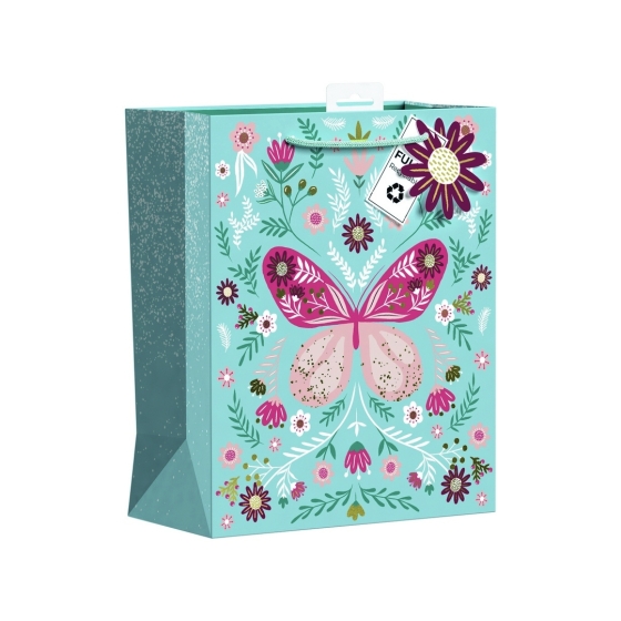 SJ15131 SJ15131 GIFT BAG BUTTERFLY FLORAL LARGE
