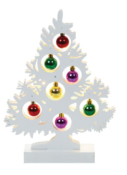 WIGIG CHRISTMAS TREE 34CM WHITE WOOD