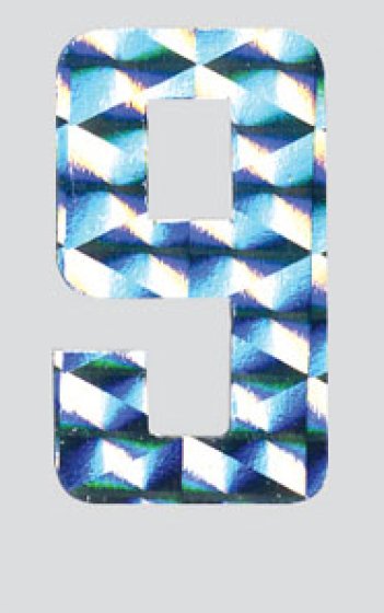 SH12237 HOLOGRAPHIC NUMERALS NO9