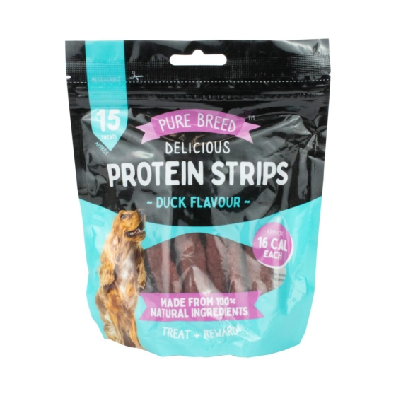 PET TREAT PROTEIN DUCK STRIPS 150G