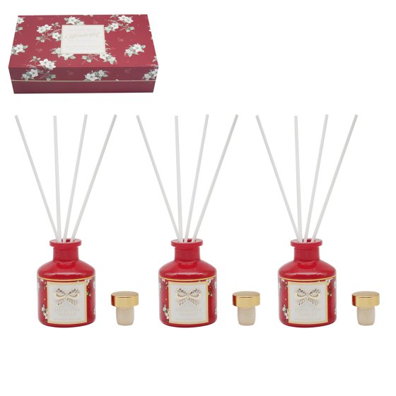 MADELAINE 50ML RED DIFFUERS SET OF 3