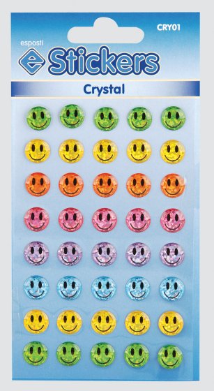SH09204 CRYSTAL STICKERS SMILEY FACE