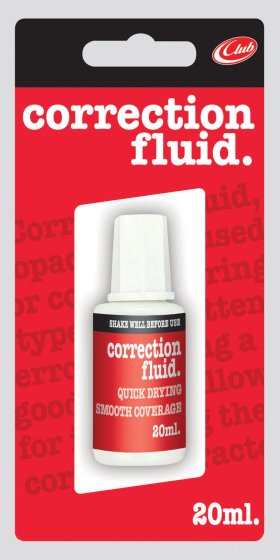 SH05208 CORRECTION FLUID WHITE 20ML