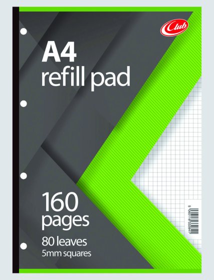 SH03105 CLUB A4 REFILL PAD SQUARES