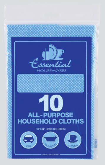 SE09104 ALL PURPOSE CLOTHS 10'S -ASST