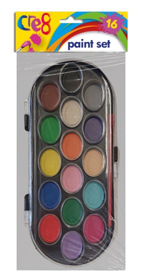 SH08804 CRE8 PAINT SET 16 COLOURS 1 BR