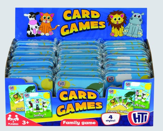 CHILDRENS CARD GAMES IN TIN