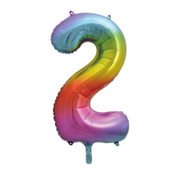BALLOON 34IN RAINBOW NO 2 FOIL