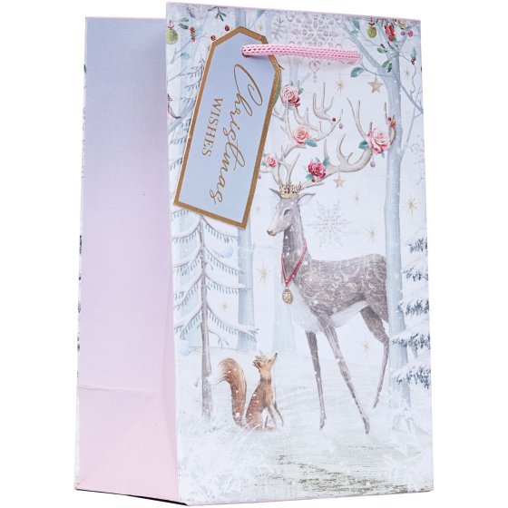 XH2909 GIFT BAG ORNATE DEER SML