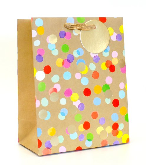 GIFT BAG DOTS DESIGN MED CS