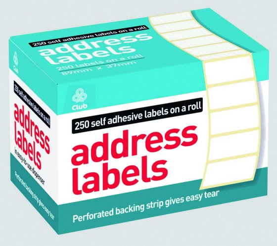 CJ0508 SJ00801 LABELS S/A ADDRESS ON ROLL