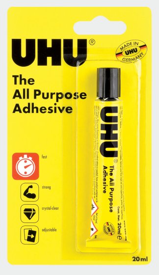 CH0601 SH05905 UHU NO 12 ADHESIVE 20ML CARDED