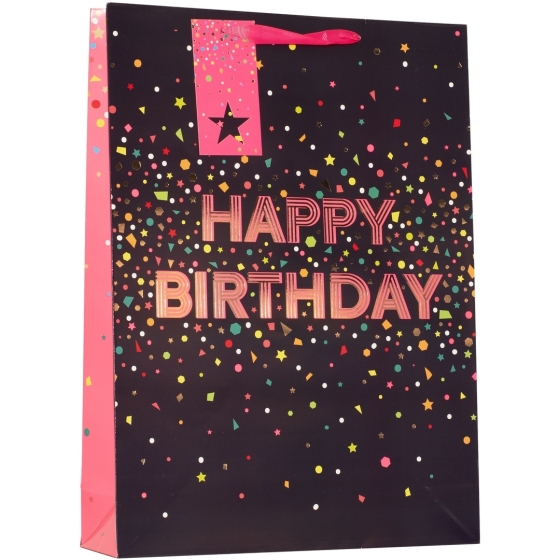 SJ15121 SJ15121 GIFT BAG HAPPY BIRTHDAY PINK EXTRA LARGE