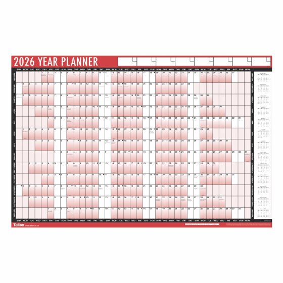 DH0901 WALL PLANNER & PEN 6'S