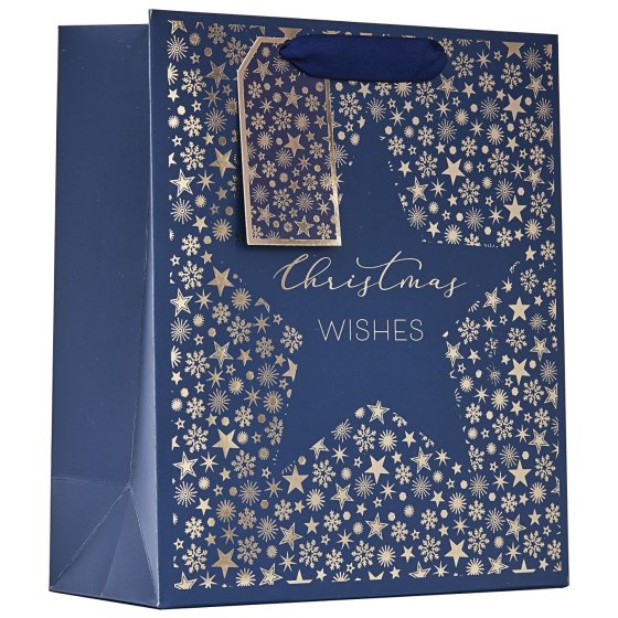 XH2407 GIFT BAG CHRISTMAS STAR M