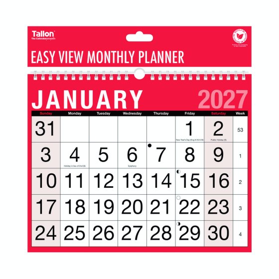 DJ0804 2027 CALENDAR RNB SPIRAL BOLD FIG