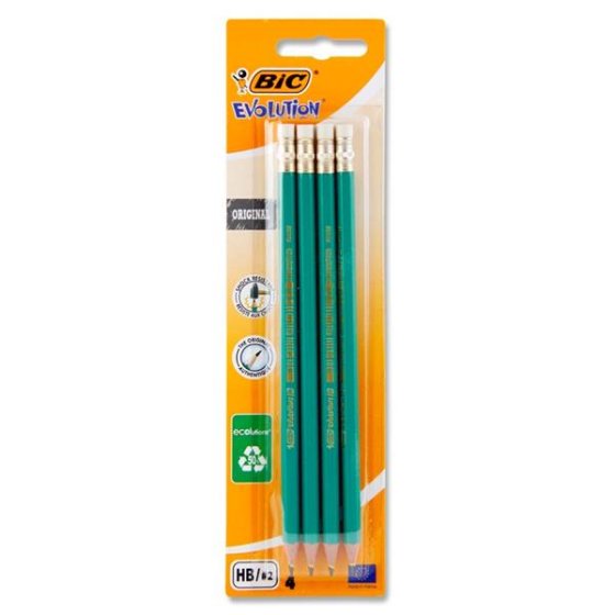 ** WIGIG ** PENCIL BIC ECO EVOLUTION 4PK
