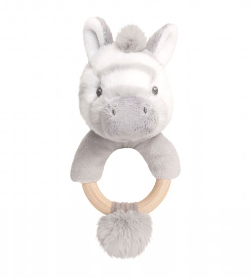 KEELECO 14CM CUDDLE ZEBRA RING RATTLE