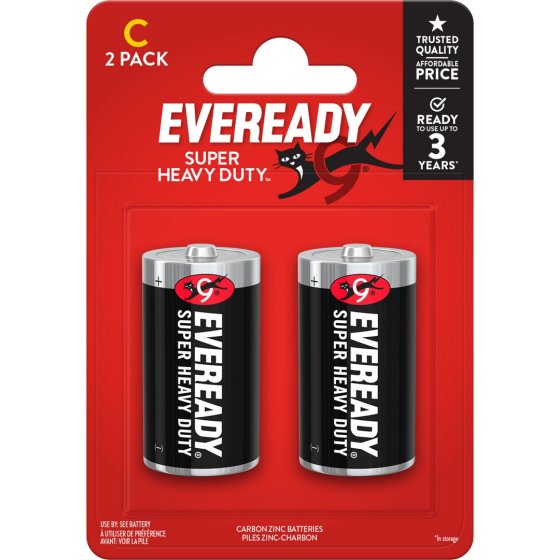 SJ11519 SJ11519 BATTERIES EVEREADY SUPER HEAVY DUTY ZINC C 2