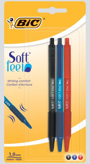 SH06809 SOFT FEEL CLICK GRIP X 3 ASSTD