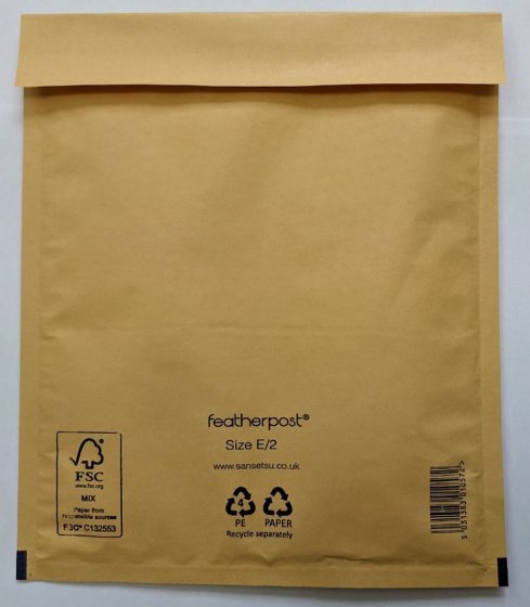 CJ0405 SJ00420 PADDED ENVS GOLD 100 SIZE E2