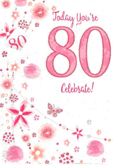 SH14825 CARD AGE 80 FEMALE