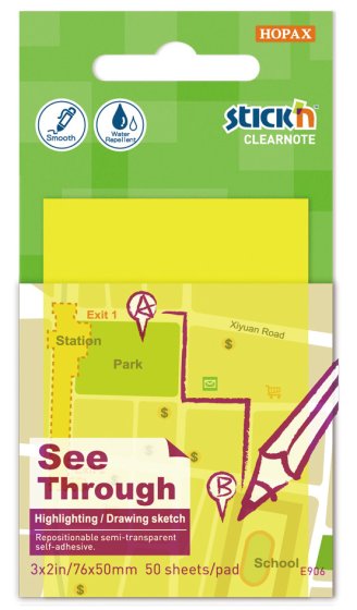 SH03007 CLEARNOTE NEON YELLOW 76 X 51M