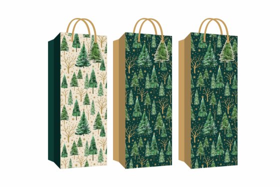 XH1108 BOTTLE BAG ECO TREES 3 PK