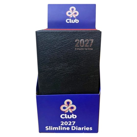 DJ0201 2027 DIARY SLIM HARDCASE TWO WTV