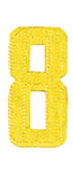 SH12218 GOLD NUMERAL NO8